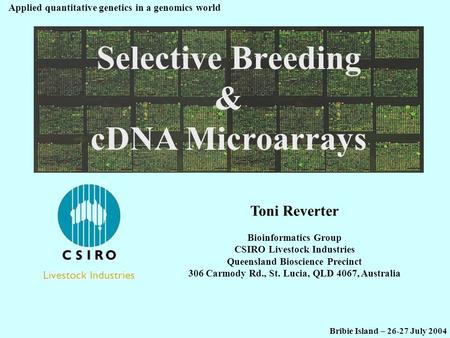 Selective Breeding & cDNA Microarrays
