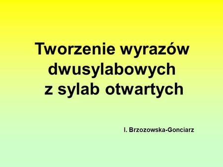 I. Brzozowska-Gonciarz