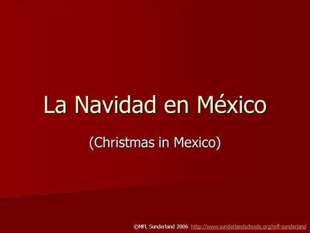 La Navidad en México (Christmas in Mexico)