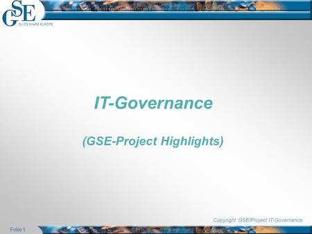 (GSE-Project Highlights)