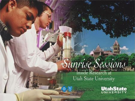  Exciting Projects at the Utah Water Research Laboratory Mac McKee, Director Utah Water Research Laboratory Utah State University Logan, Utah 2 Sunrise.