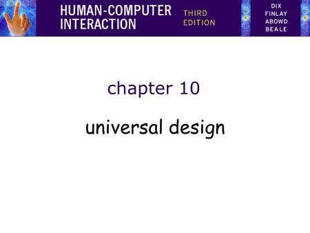 Chapter 10 universal design.