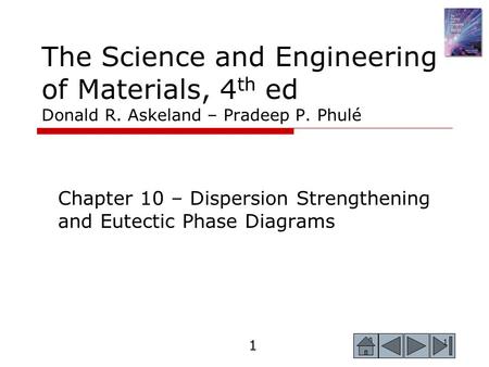 Chapter 10 – Dispersion Strengthening and Eutectic Phase Diagrams