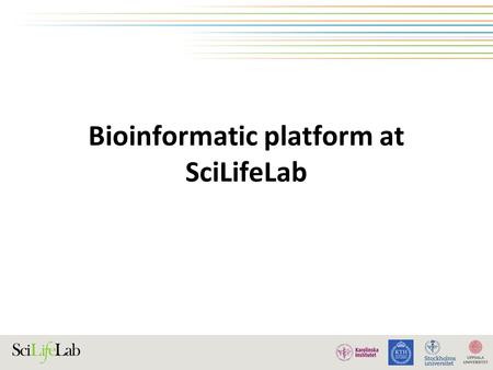 Bioinformatic platform at SciLifeLab