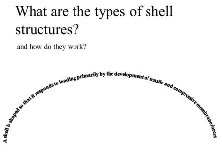 What are the types of shell structures?