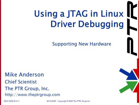 Using a JTAG in Linux Driver Debugging