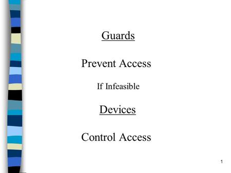 1 Guards Prevent Access If Infeasible Devices Control Access.