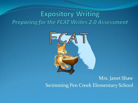 Mrs. Janet Shaw Swimming Pen Creek Elementary School.