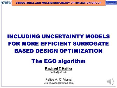 STRUCTURAL AND MULTIDISCIPLINARY OPTIMIZATION GROUP