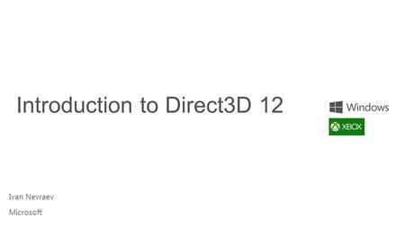 Introduction to Direct3D 12
