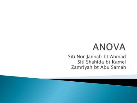 Siti Nor Jannah bt Ahmad Siti Shahida bt Kamel Zamriyah bt Abu Samah.