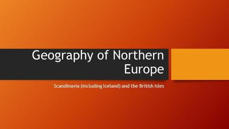 Geography of Northern Europe