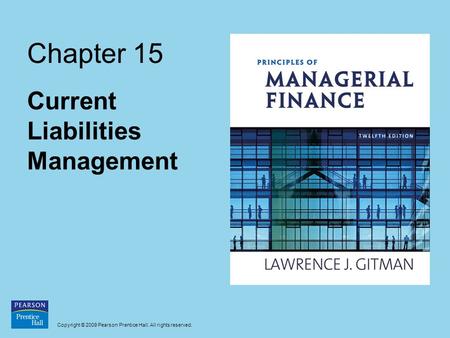Current Liabilities Management