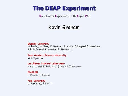 The DEAP Experiment Dark Matter Experiment with Argon PSD