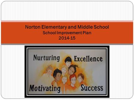 Norton Elementary and Middle School School Improvement Plan 2014-15.