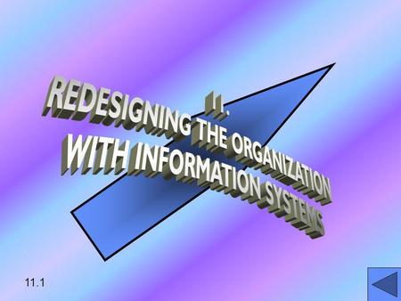 REDESIGNING THE ORGANIZATION WITH INFORMATION SYSTEMS