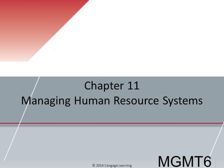 Chapter 11 Managing Human Resource Systems