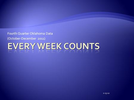Fourth Quarter Oklahoma Data (October-December 2011) 2-13-12.