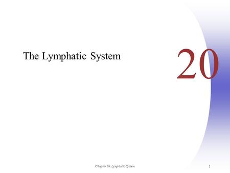 Chapter 20, Lymphatic System
