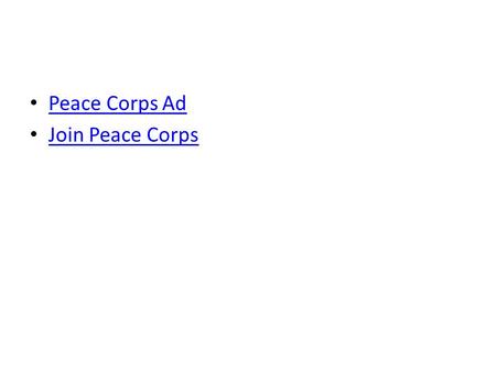 Peace Corps Ad Join Peace Corps.
