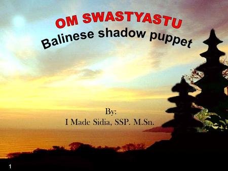 Balinese shadow puppet