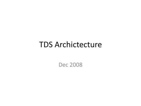 TDS Archictecture Dec 2008. HTTP Tomcat Server TDS is a data server Datasets motherlode.ucar.edu THREDDS Server NetCDF-Java library Remote Access IDD.
