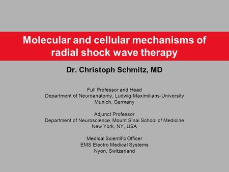 Molecular and cellular mechanisms of radial shock wave therapy