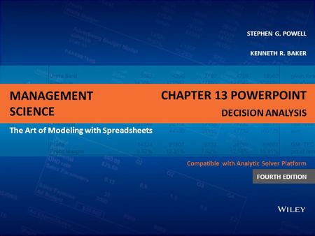 Chapter 13 PowerPoint Decision Analysis.