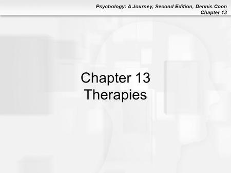 Chapter 13 Therapies.