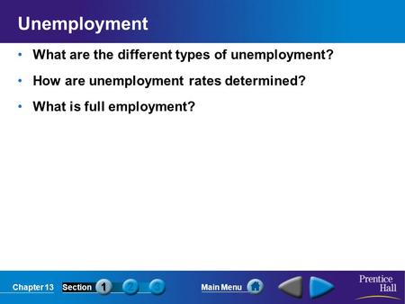 Unemployment What are the different types of unemployment?