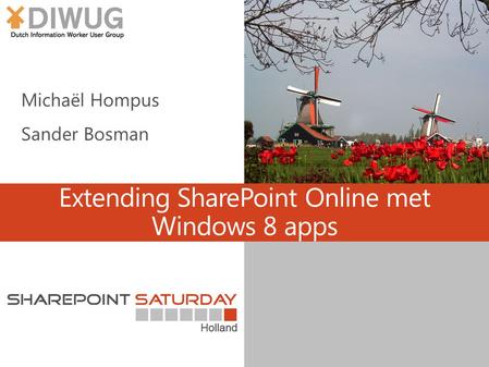 Extending SharePoint Online met Windows 8 apps. Voorstellen.