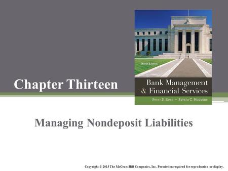 Managing Nondeposit Liabilities