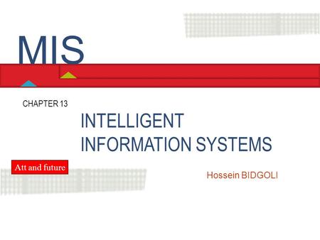 MIS INTELLIGENT INFORMATION SYSTEMS CHAPTER 13 Att and future