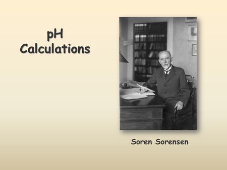 PH Calculations Soren Sorensen.