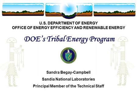U.S. DEPARTMENT OF ENERGY OFFICE OF ENERGY EFFICIENCY AND RENEWABLE ENERGY U.S. DEPARTMENT OF ENERGY OFFICE OF ENERGY EFFICIENCY AND RENEWABLE ENERGY DOE’s.