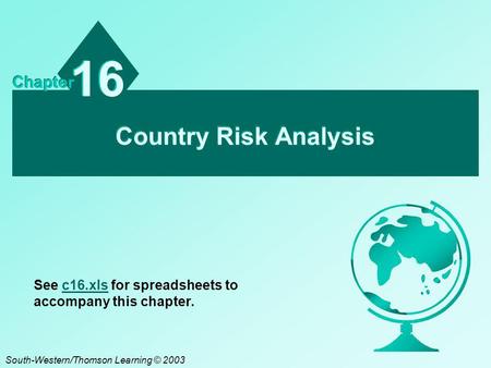 16 Country Risk Analysis Chapter
