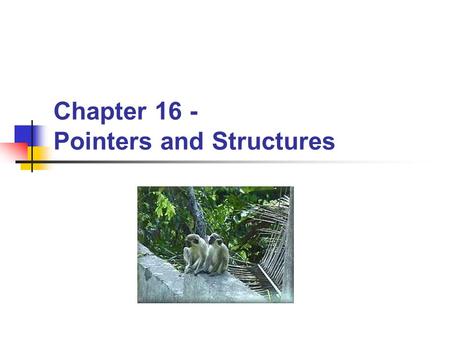 Chapter 16 - Pointers and Structures. BYU CS/ECEn 124Structures2 Pointers What is the difference sptr and ssptr? char* sptr[ ] = { One, Two, Three