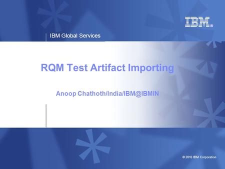 RQM Test Artifact Importing Anoop