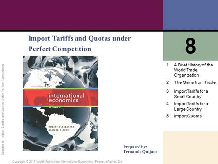 8 Import Tariffs and Quotas under Perfect Competition 1