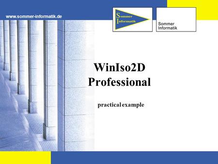 Www.sommer-informatik.de WinIso2D Professional practical example.