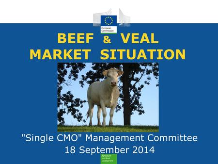BEEF & VEAL MARKET SITUATION Single CMO Management Committee 18 September 2014.