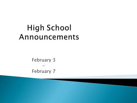 February 3 - February 7. For those registered for the ACT at Purdy this Saturday, February 8…please watch for announcements starting Wednesday!
