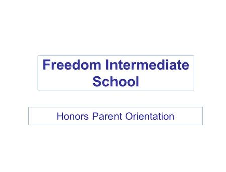 Freedom Intermediate School