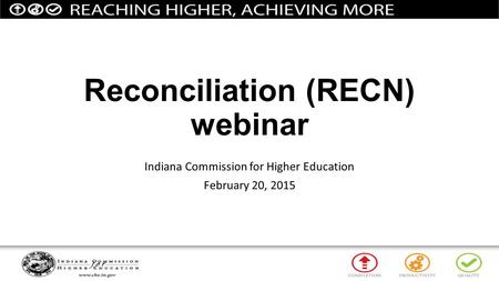 Reconciliation (RECN) webinar