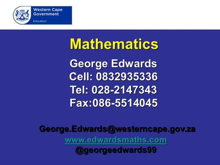 Mathematics George Edwards