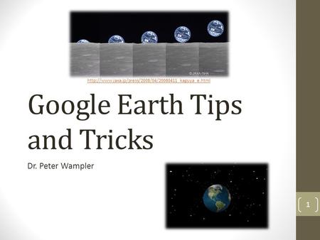 Google Earth Tips and Tricks