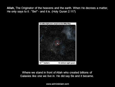 Allah, The Originator of the heavens and the earth