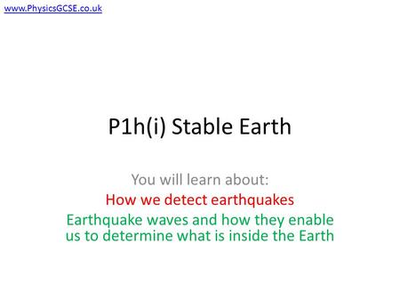 How we detect earthquakes