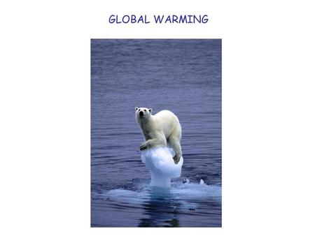 GLOBAL WARMING. IN GROUPS: EXAMINE EVIDENCE DECIDE ON RELEVANCE PREPARE EXPLANATION NOMINATE SPOKESPERSON.