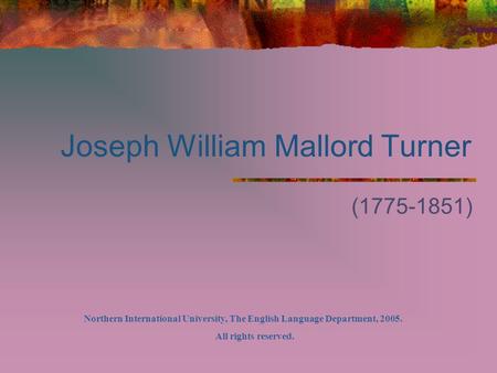 Joseph William Mallord Turner